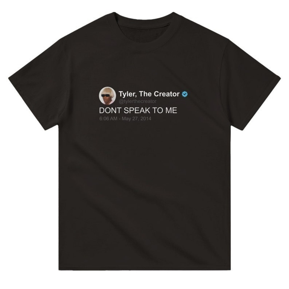 Tyler The Creator T Shirt Twitter Quote Black